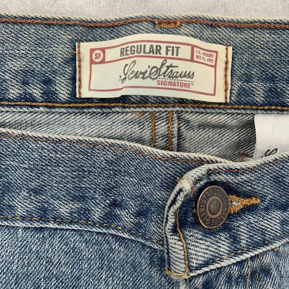 Levis‎ Signature Blue Jeans Straight Tapered Denim Mens size 44 X 30 - Picture 5 of 7